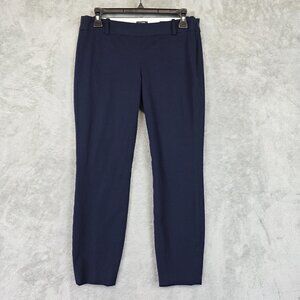 J Crew Minnie Pants Womens 2 Navy Blue Stretch Ankle Slim Tapered Work Office